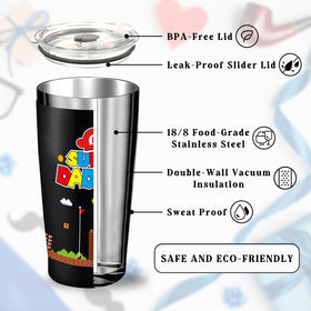 Arsemica Supper Daddio tumbler featuring humor and everyday practicality.