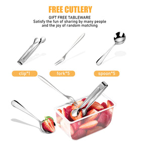 ARSTPEOE condiment tray ice-depth design keeps items chilled