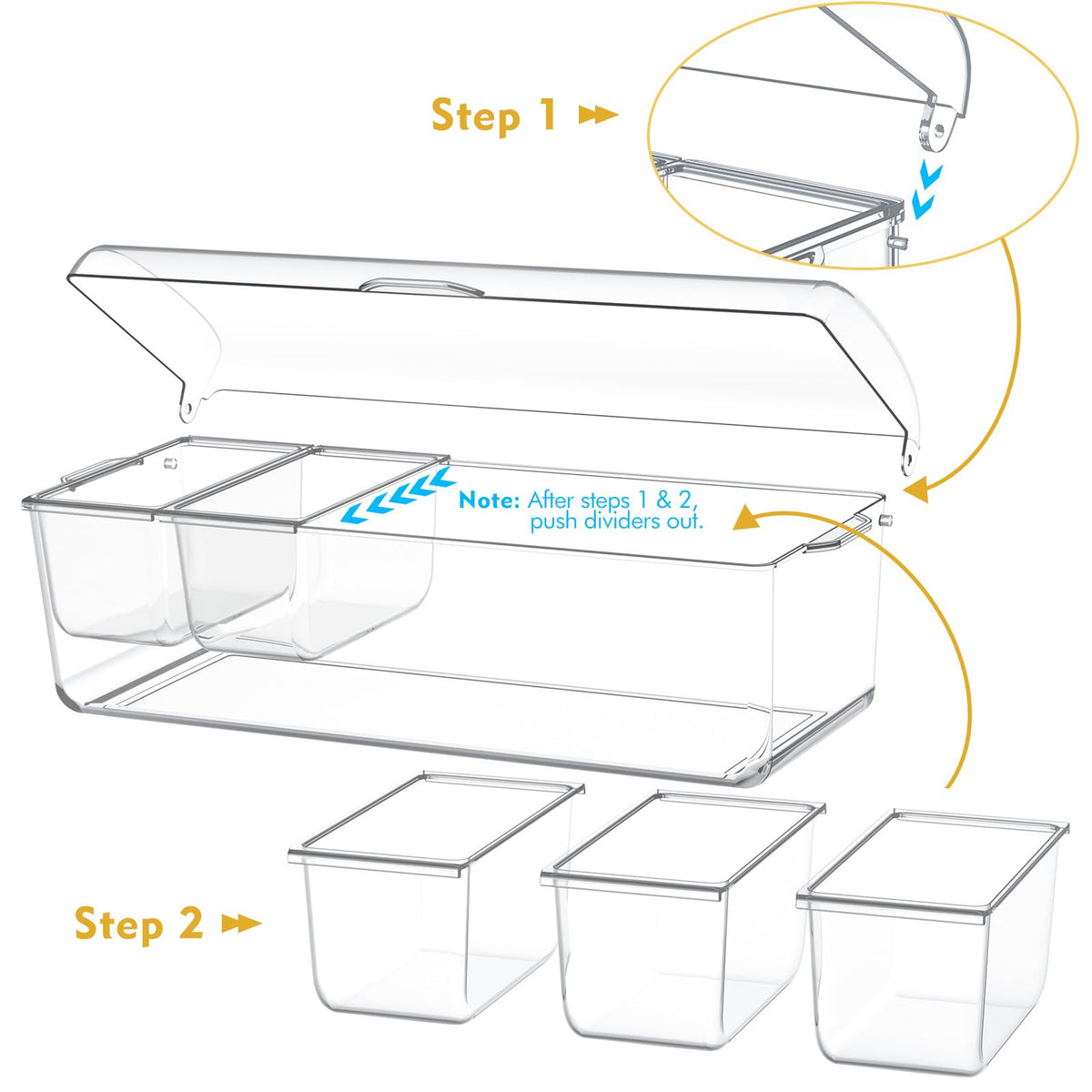 ARSTPEOE condiment tray with spoons and forks for easy serving