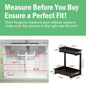 ARSTPEOE pull-out drawer system offers easy reach to cleaning supplies.