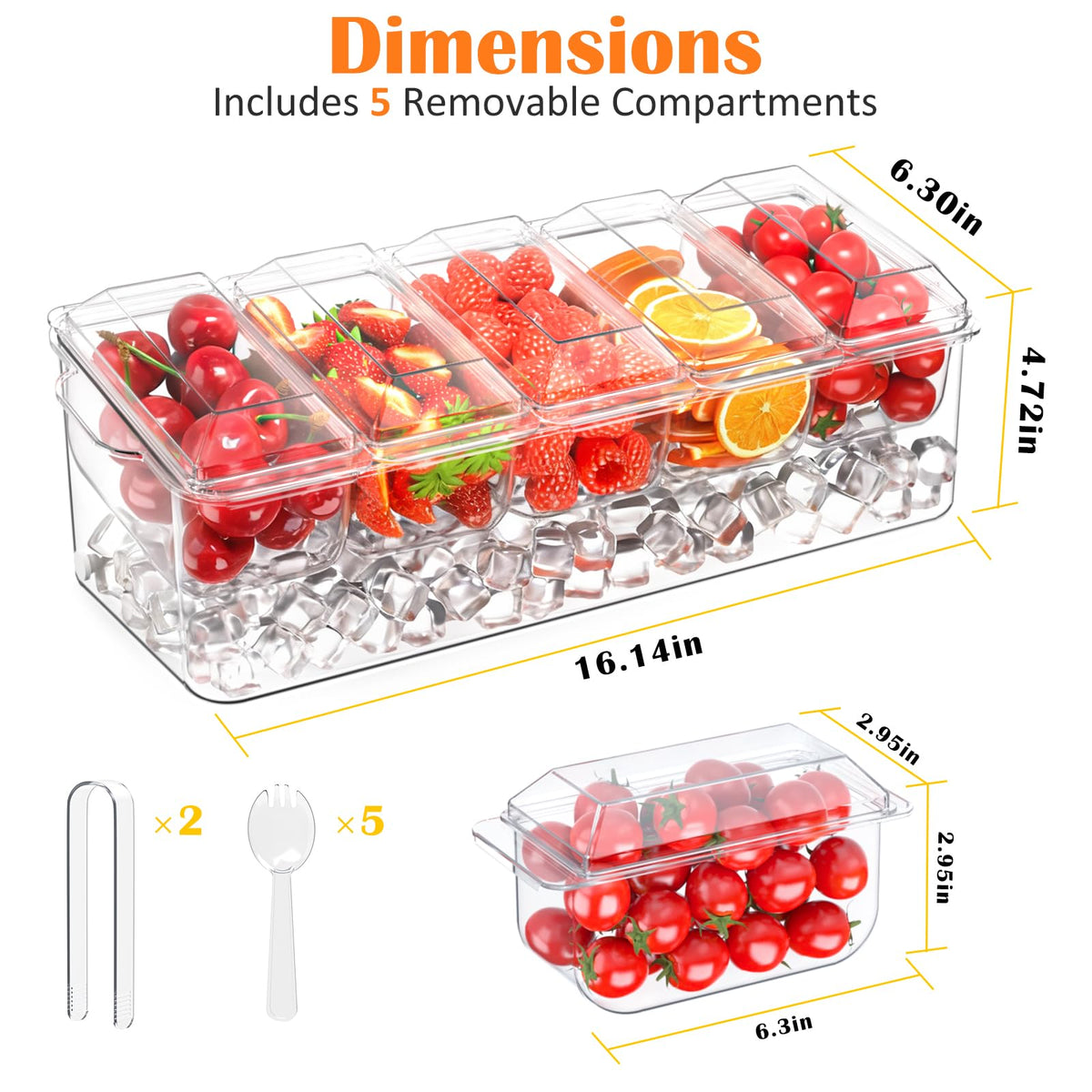 ARSTPEOE removable trays with lids simplify cleaning and keep ingredients organized.