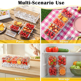 ARSTPEOE party-ready serving station enhances taco bars and salad displays.
