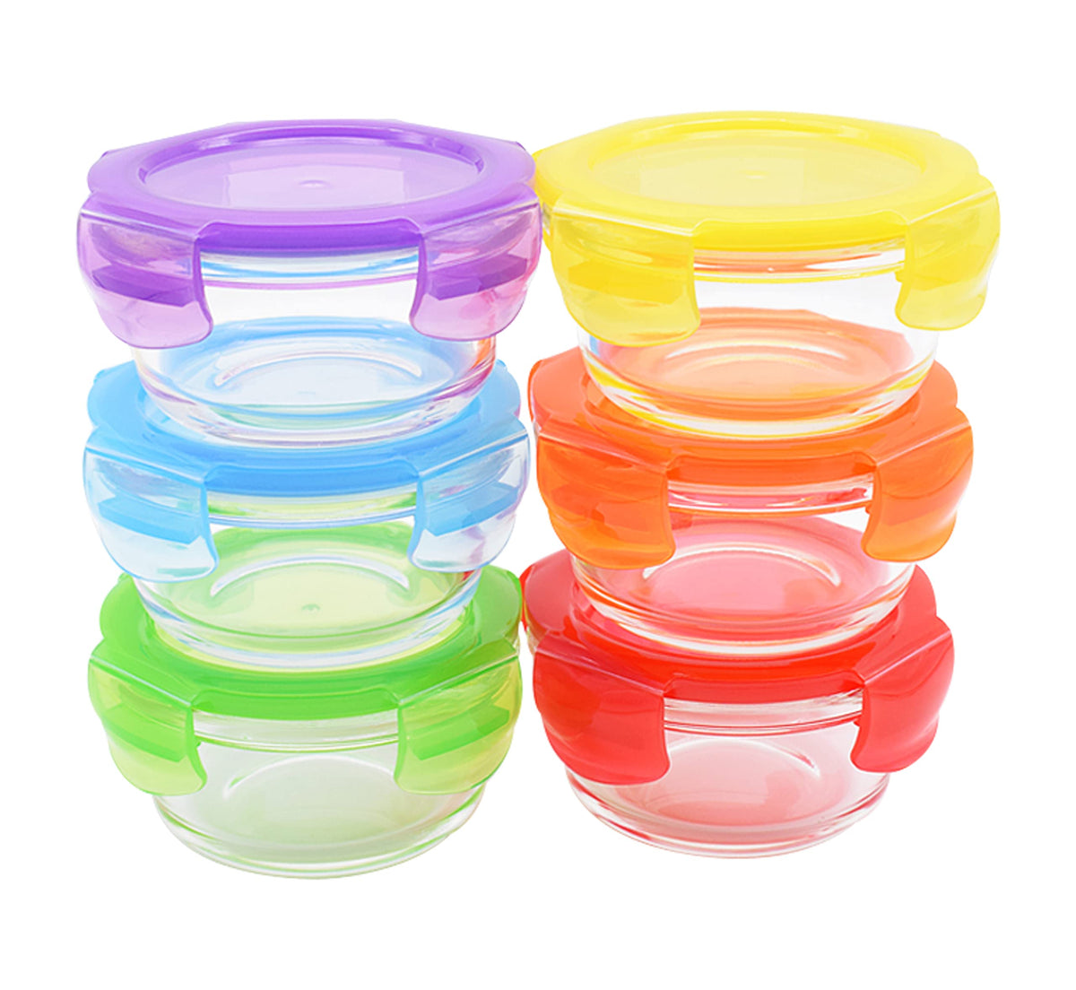 ARSUK 8oz glass container with lid for fresh, odor-free storage