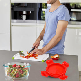 ARSUK freezer and microwave safe glass container for reheating
