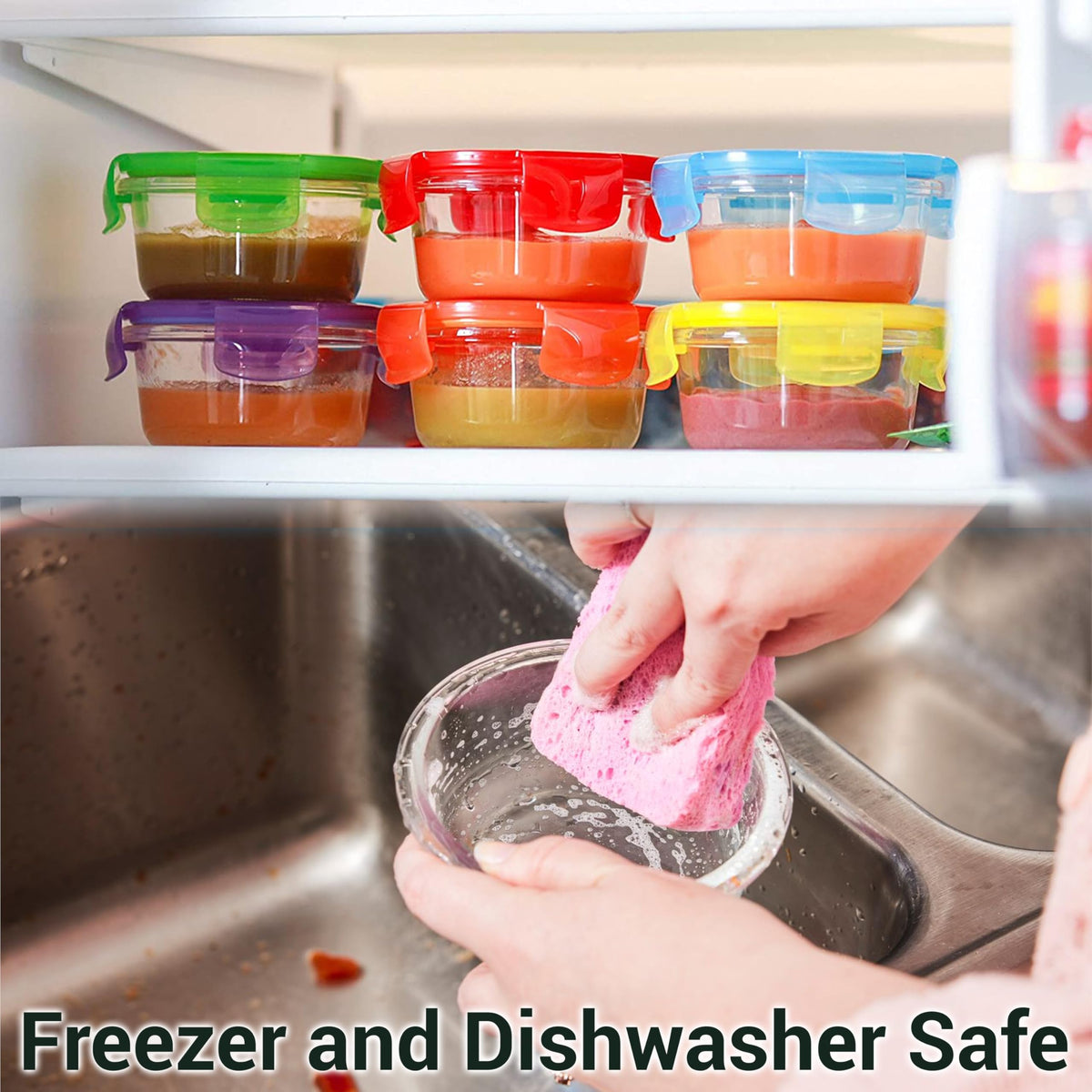 ARSUK snap-lock airtight lid seals freshness and prevents leaks