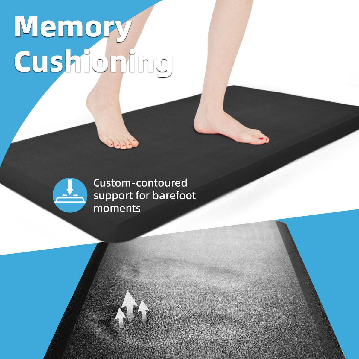 Art3d Kitchen Mat anti-fatigue design for longer standing comfort