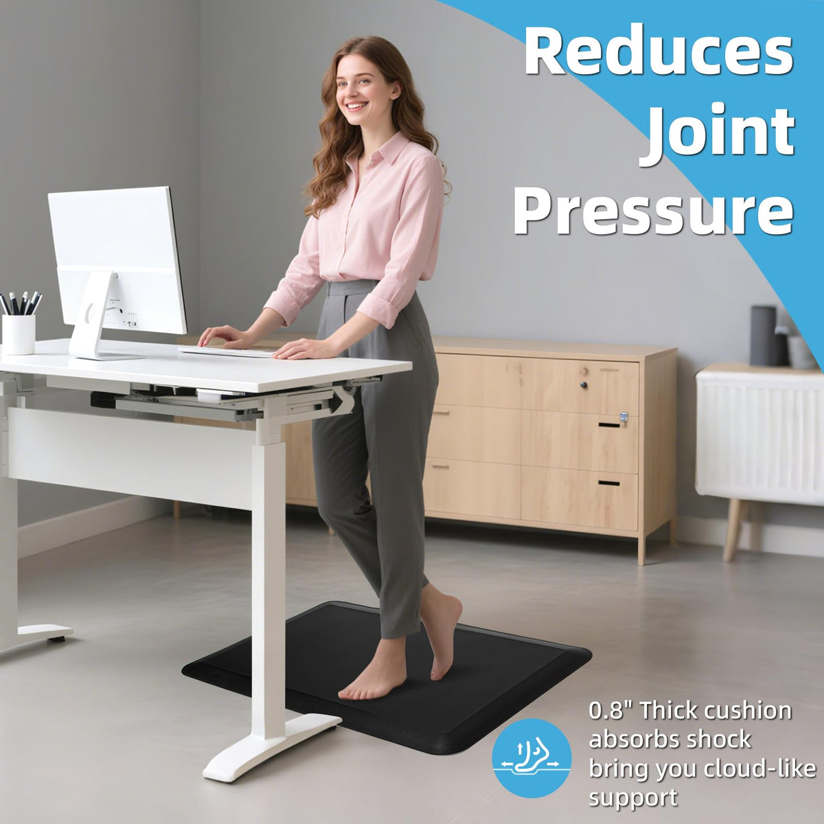 Art3d Kitchen Mat office use supports ergonomic standing at a desk