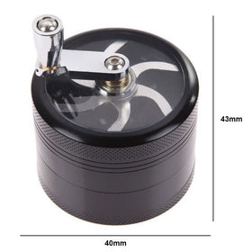 Art&Beauty grinder handle black, simple clockwise turn design for smooth grinding.