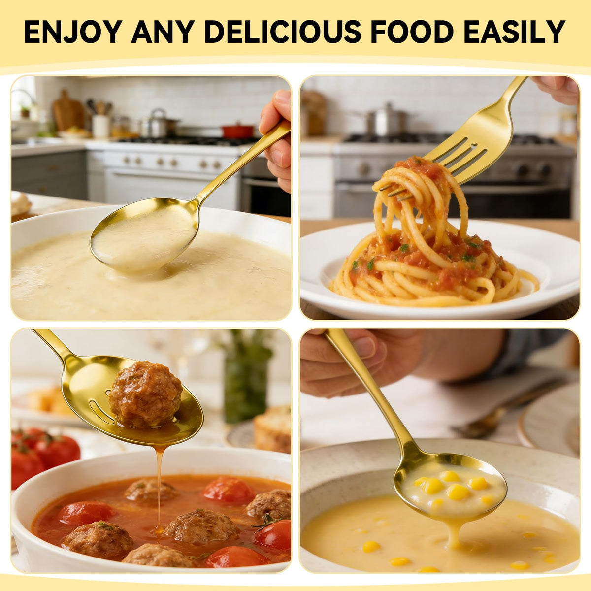 Artcochan gold serving set forks for robust table service