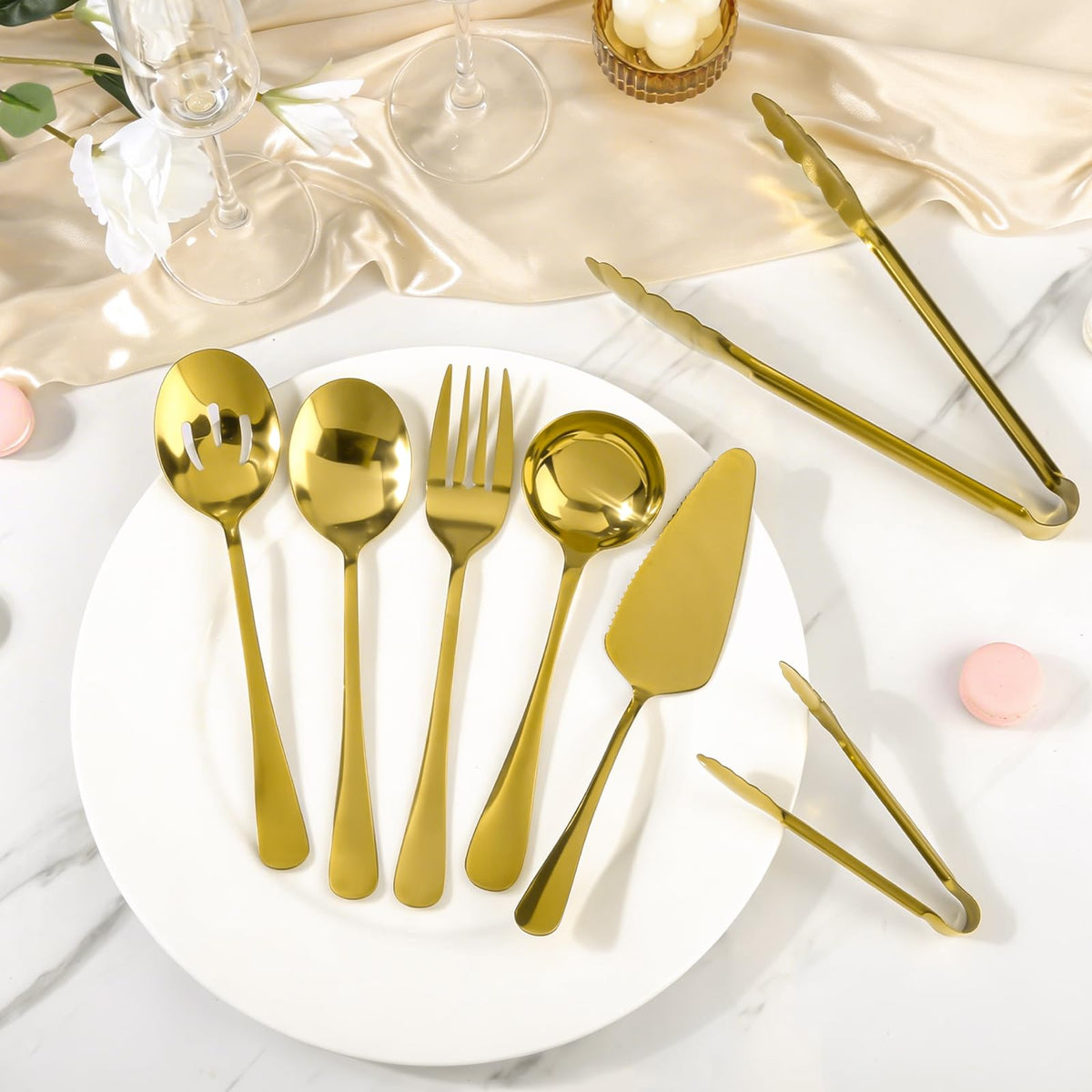 Artcochan gold serving set soup ladle for bowls and stews