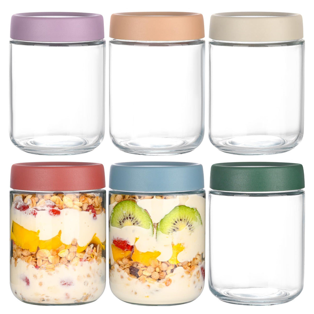 Artcochan 16 oz overnight oats jar with airtight lid preserves freshness for prep meals