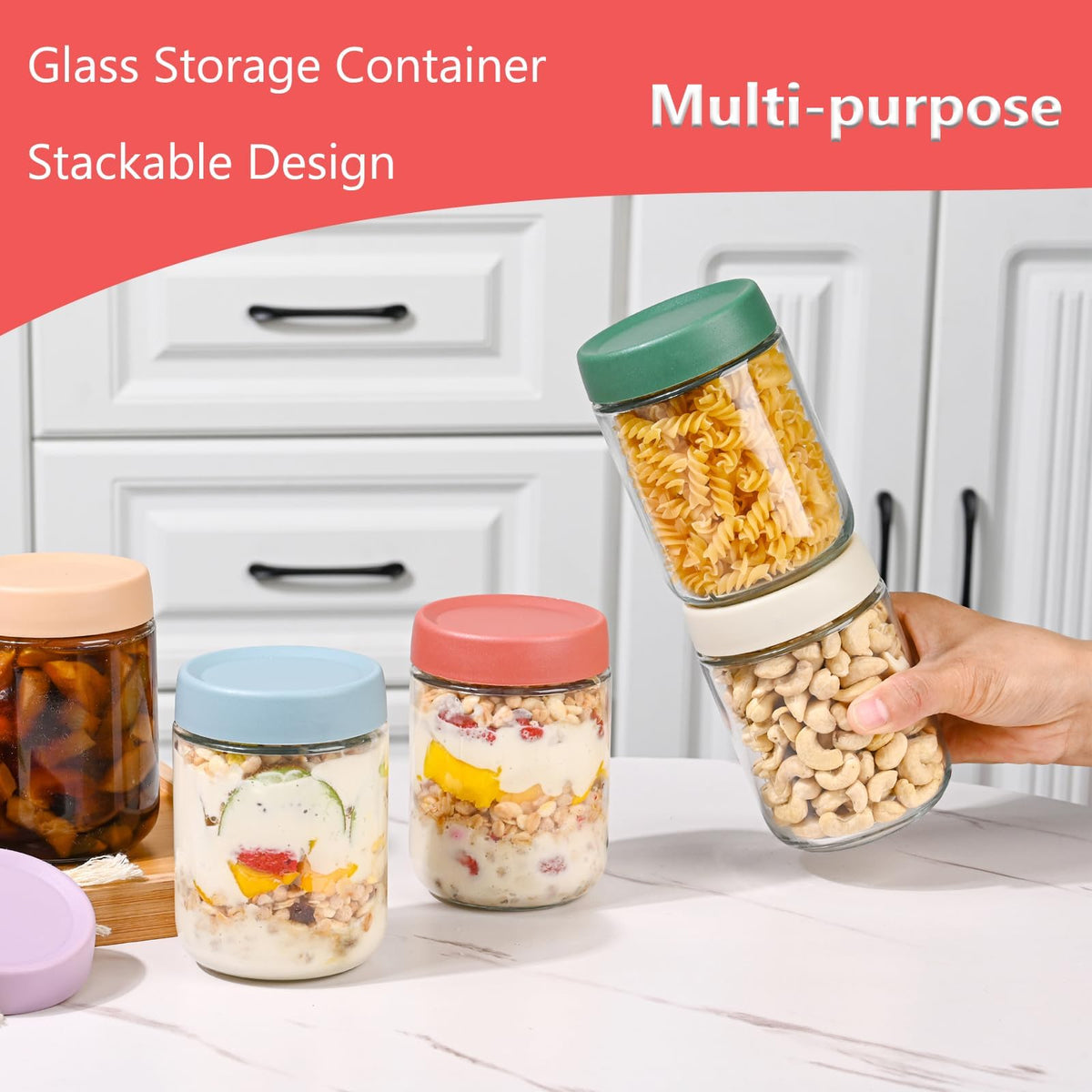 Artcochan six-pack jars help keep snacks organized and accessible
