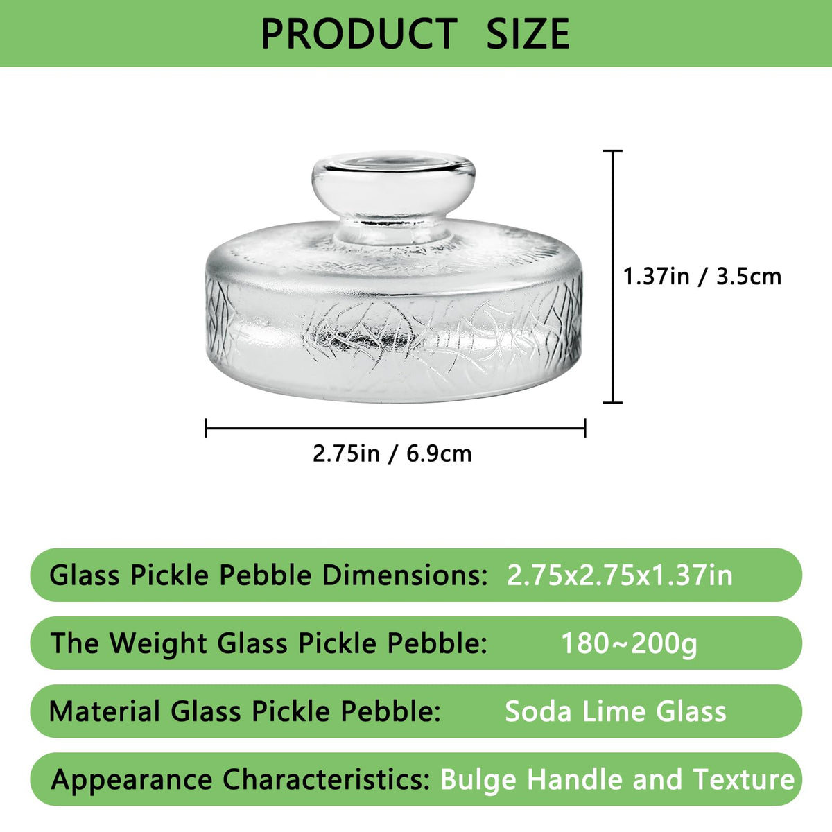 Artcome easy-grip handle weights for confident placement during fermentation.