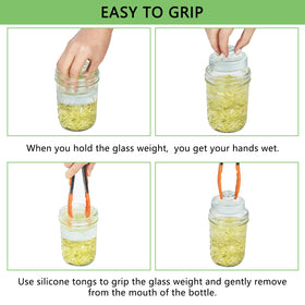 Artcome mason jar brush shown for easy jar cleaning after fermentation.