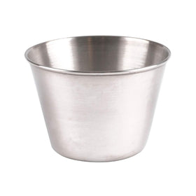 Artcome sauce cups with rolled edge provide sturdy, reusable dipping portions.
