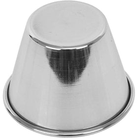 Artcome stainless-steel sauce cups tapered for easy storage and stacking.