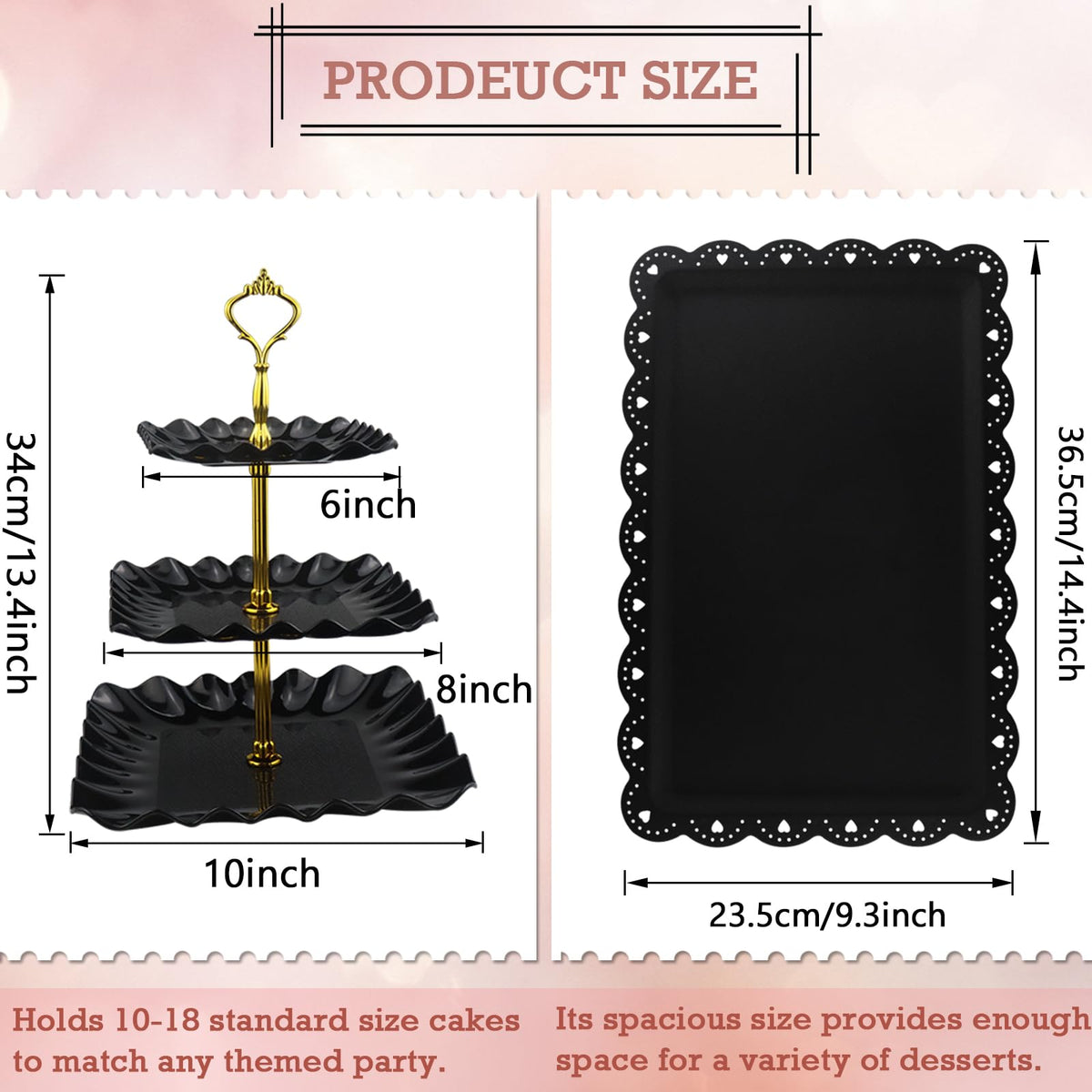 ArtCute 2-tier cupcakes stand showcases height and accessibility for guests.