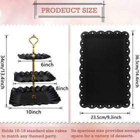 ArtCute 2-tier cupcakes stand showcases height and accessibility for guests.