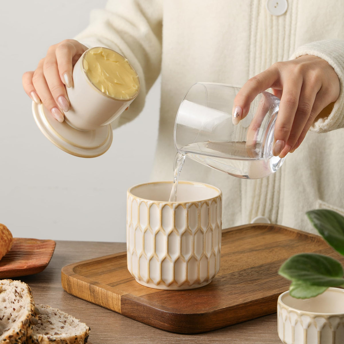 ArteBake durable glazed ceramic butter crock for lasting storage