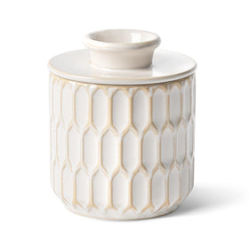 ArteBake butter crock with water line keeps butter soft and ready to spread