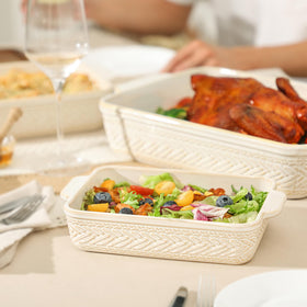 ArteBake glazed interior resists sticking, simplifying cleanup after meals.