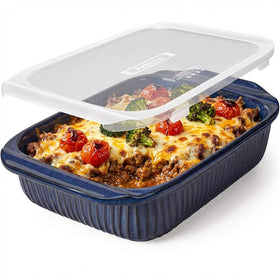 Artena 5.1-quart rectangular baking dish ready for oven meals.