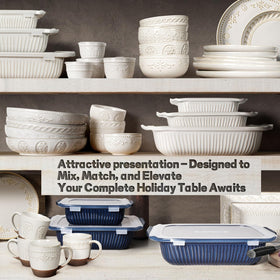 Artena oven-safe bakeware up to 400°F for versatile cooking.