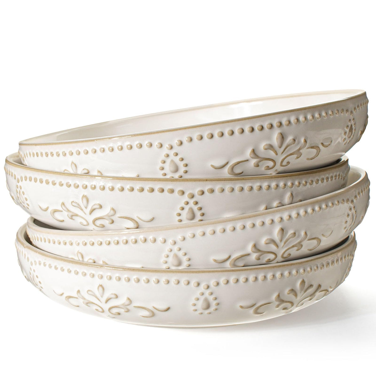 Artena pasta bowls 50oz set for pasta and salads, high-capacity serving.