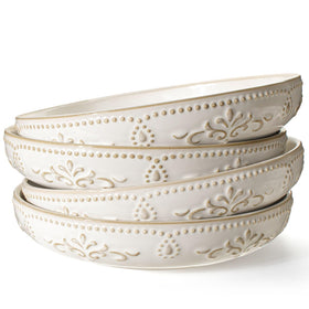 Artena pasta bowls 50oz set for pasta and salads, high-capacity serving.