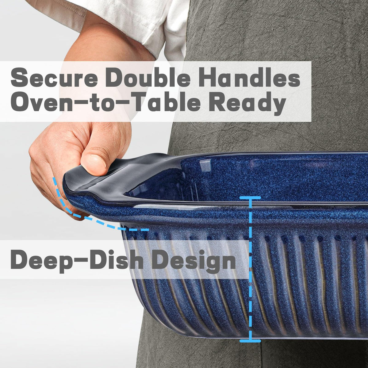 Artena SGS-certified ceramic bakeware resists chips.