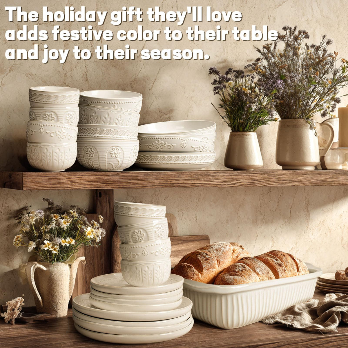 Artena sturdy, stackable bowls designed for space-saving storage.