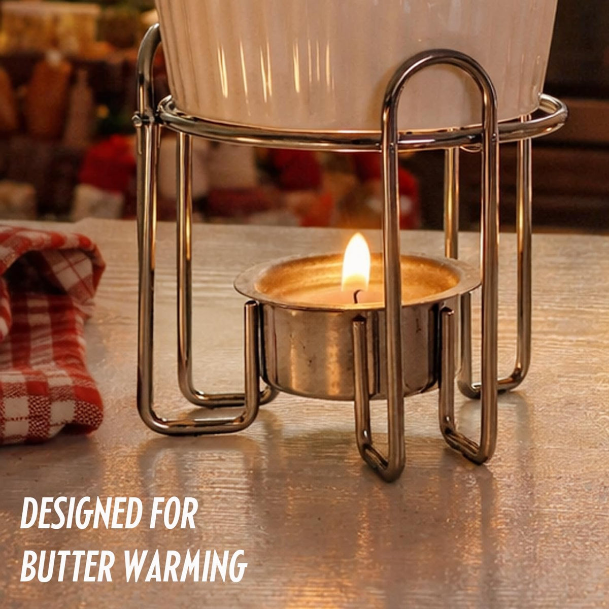 Artestia butter warmers offer about 5.1 oz capacity for dipping.
