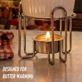 Artestia butter warmers offer about 5.1 oz capacity for dipping.