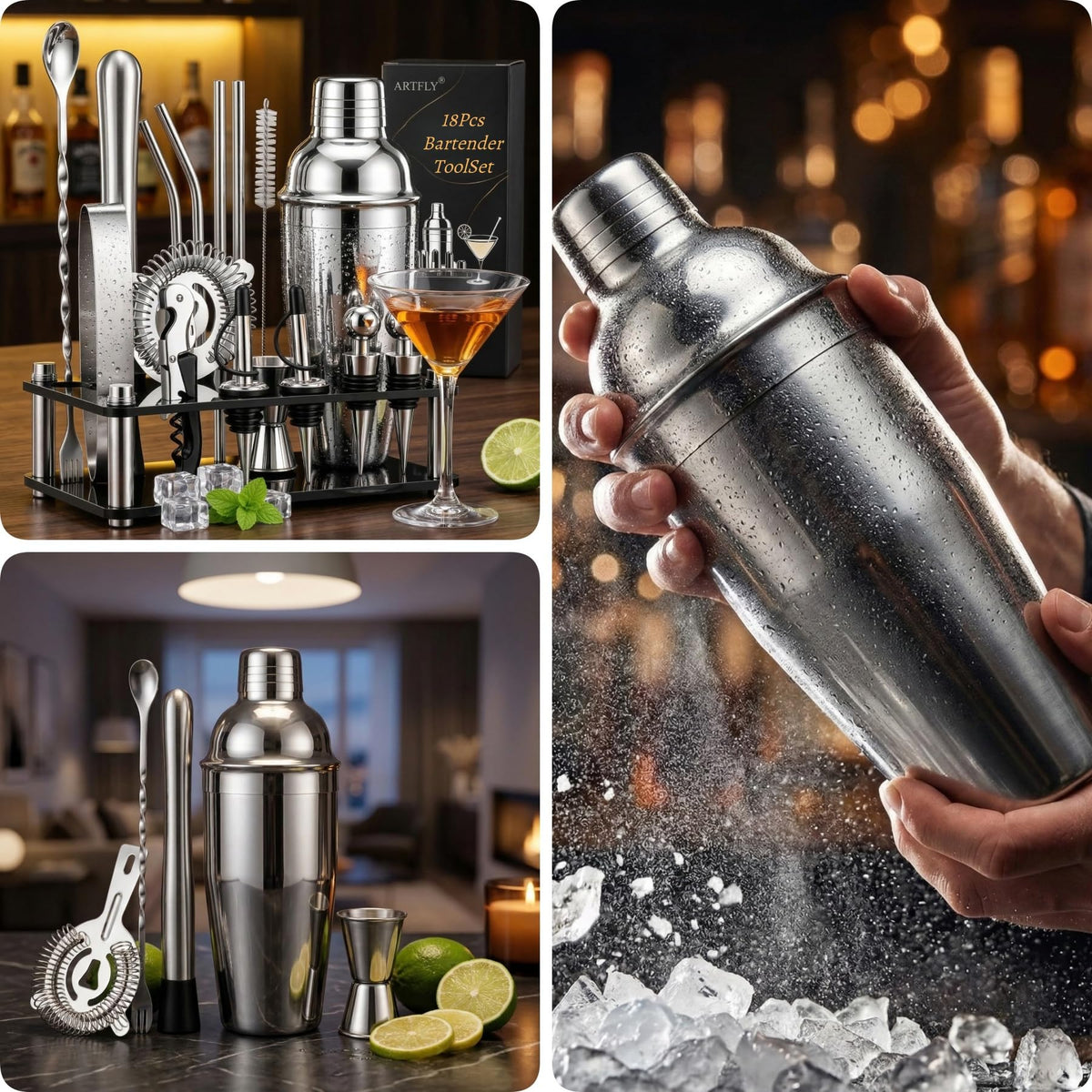 ArtFly muddler and spoon ready for mojitos and mixed drinks