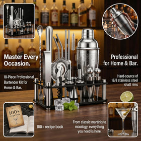 ArtFly stainless steel bar set resists rust and cleans easily