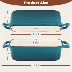 Articasting 2-in-1 loaf pan with lid enabling dual loaf or dutch oven use