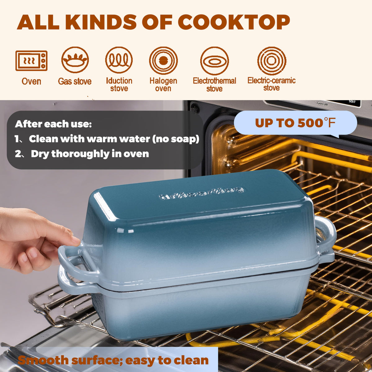 Articasting bread pan with lid ideal for home sourdough and everyday bread.