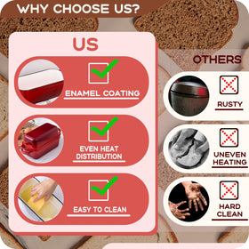Articasting gift-ready bread loaf pan with recipe guide included