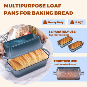 Articasting loaf pan in action delivering crusty exterior and tender interior.