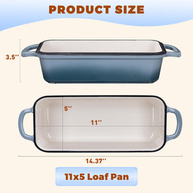 Articasting masterfully crafted cast iron bread pan for even heat.