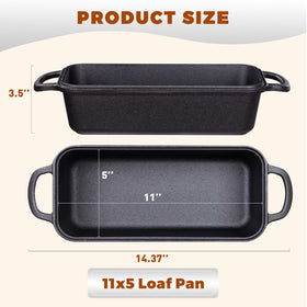 Articasting pre-seasoned cast iron pan delivering even heat.