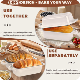 Articasting tight-fitting lid locking in moisture for crisp crusts