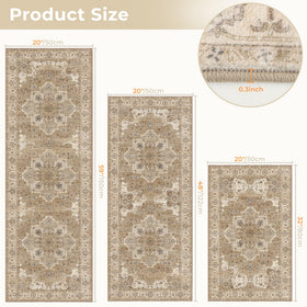 Articosy kitchen rug set 20x32 provides soft, washable comfort by the sink.