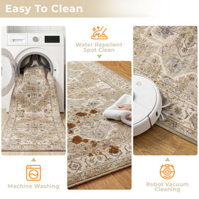 Articosy kitchen rug set 20x48 adds durable comfort under the stove area.