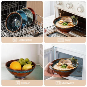 ArtifexCeram microwave-safe ramen bowl suitable for quick reheat