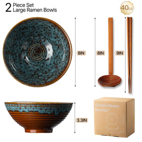ArtifexCeram ramen spoons included for easy broth scooping
