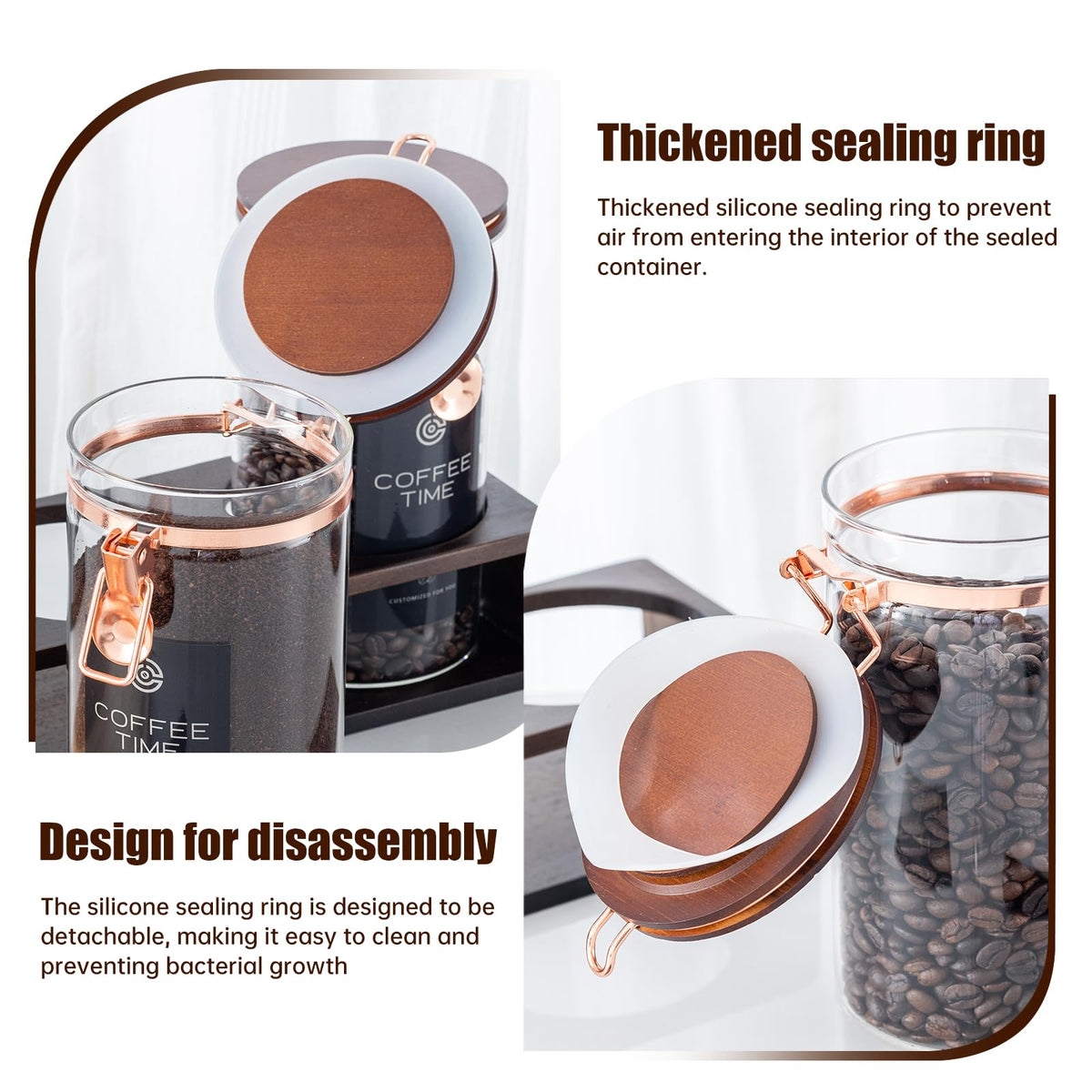ARTIFORM jars suit tea, sugar, and nuts with easy access.