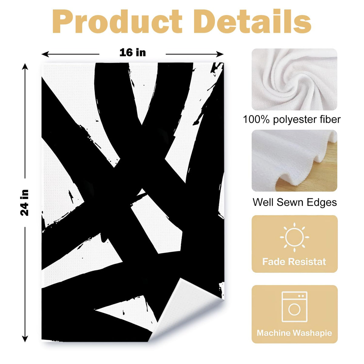 ArtisaEura 24x16 inch towels for versatile kitchen and bath use.