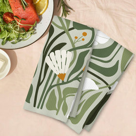 ArtisaEura quick-drying kitchen towel in sage green, ideal for everyday use.