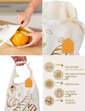 Artisanhive bread bags are freezer-safe for long-term storage.